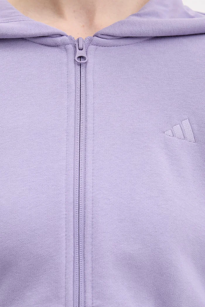 adidas Суичър Essentials в лилаво с качулка с изчистен дизайн KC3891