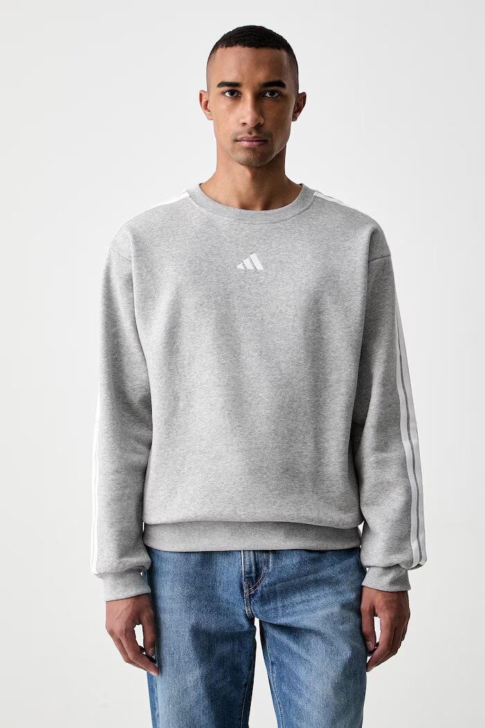 adidas суичър мъжки с памук Essentials сив KY4158