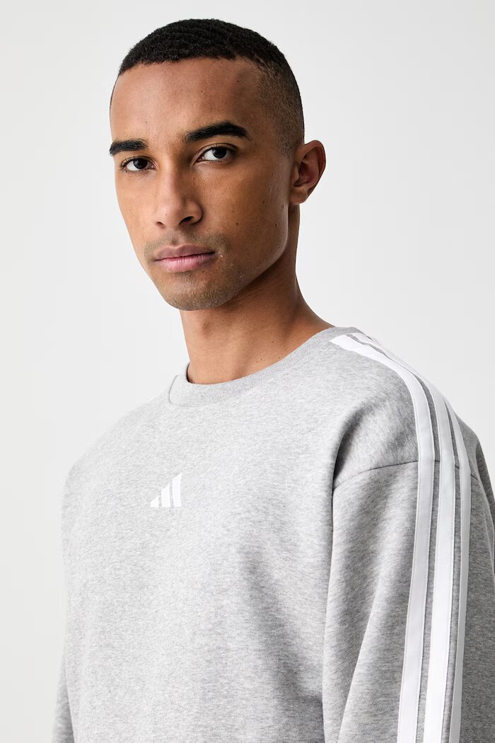 adidas суичър мъжки с памук Essentials сив KY4158