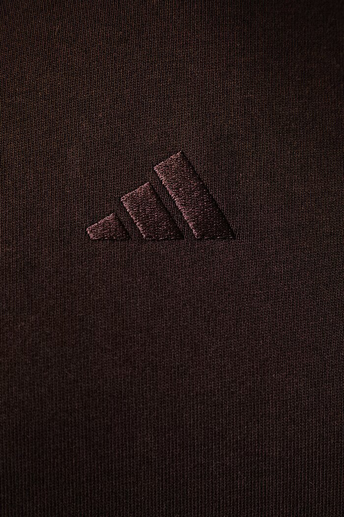 adidas суичър с качулка дамски от памук кафяв KW7701