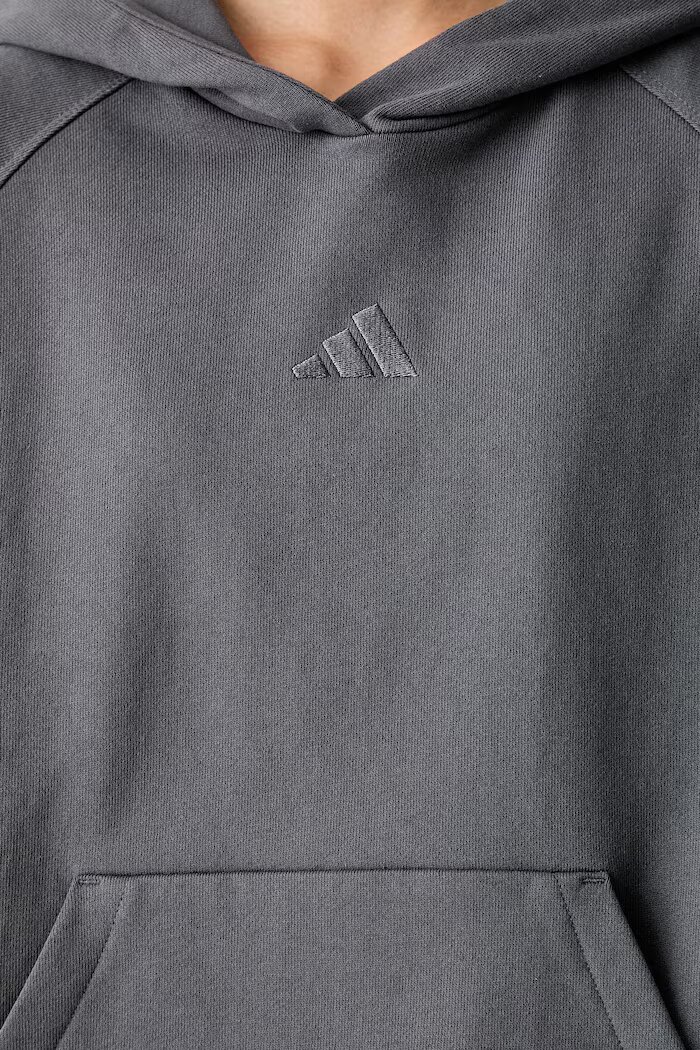 adidas суичър с качулка дамски от памук сив KV9794