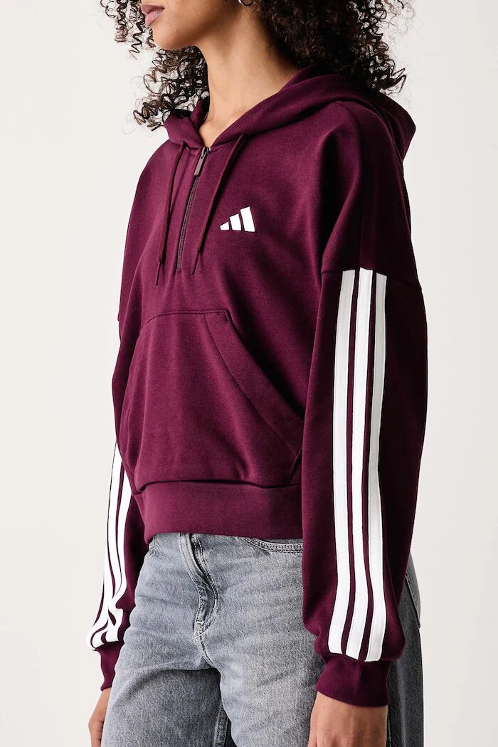 adidas суичър с качулка дамски с вискоза Essentials бордо KF8316
