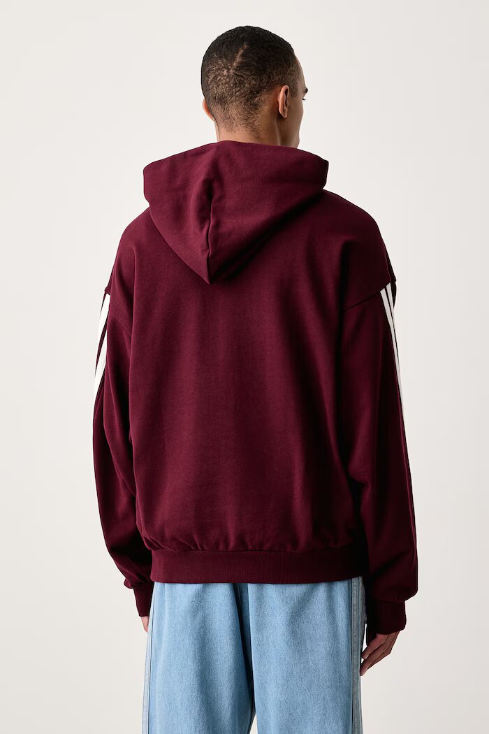 adidas суичър с качулка мъжки от памук бордо KW2405