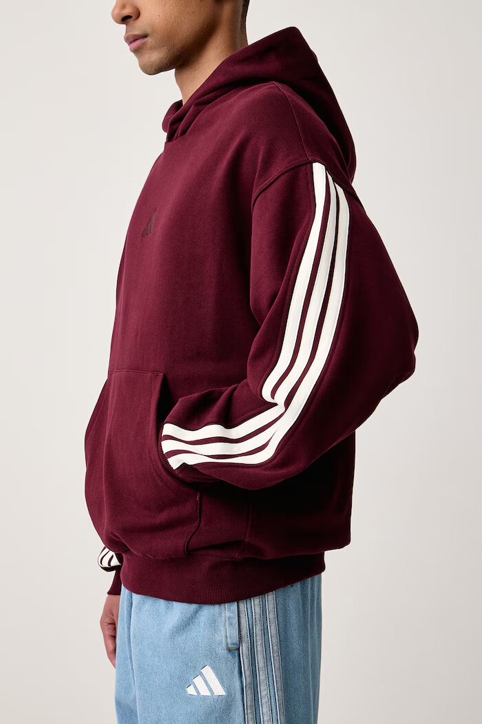 adidas суичър с качулка мъжки от памук бордо KW2405