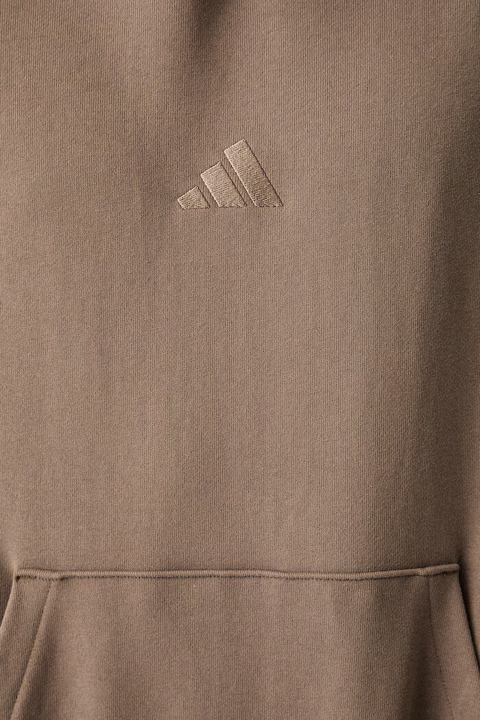 adidas суичър с качулка мъжки от памук кафяв KW2308