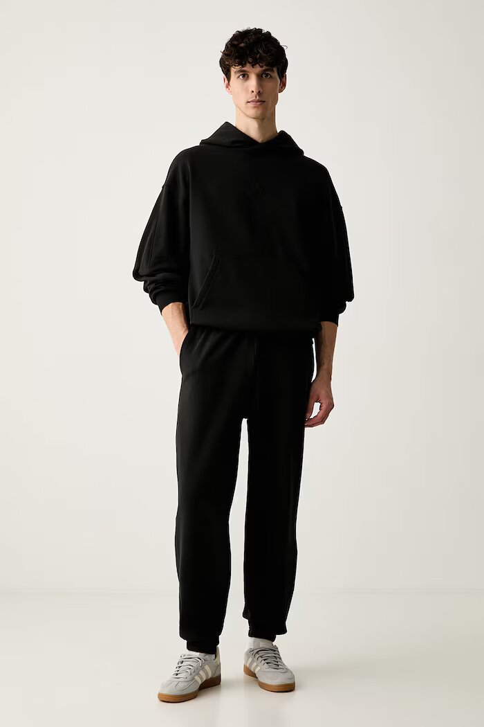 adidas суичър с качулка мъжки от памук Kit Pack черен KW2283