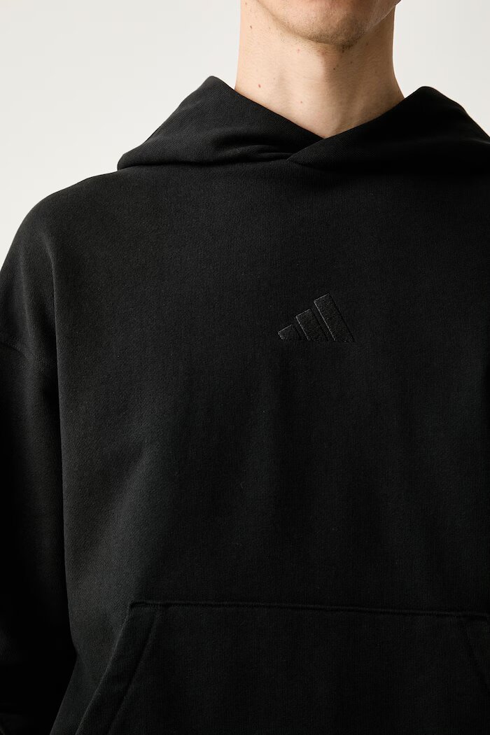 adidas суичър с качулка мъжки от памук Kit Pack черен KW2283