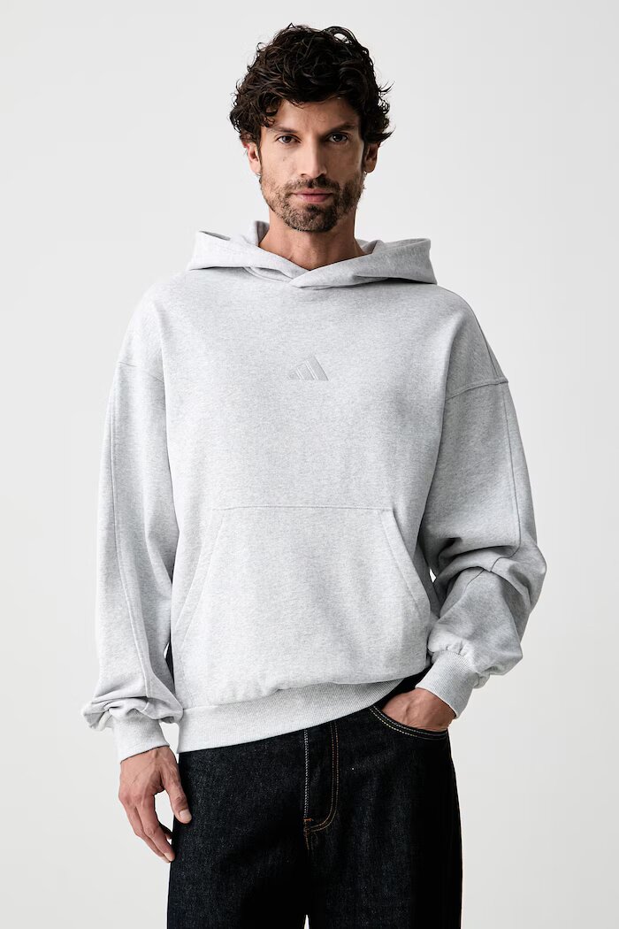 adidas суичър с качулка мъжки от памук Kit Pack сив KW2310