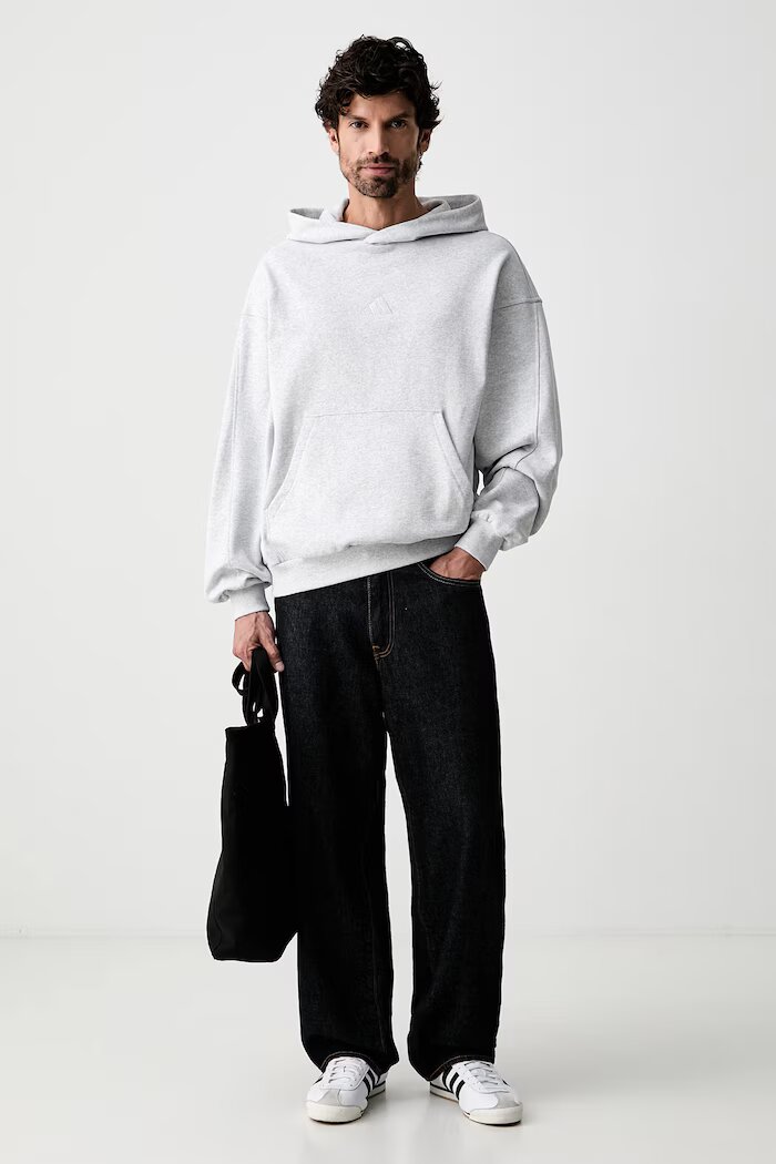 adidas суичър с качулка мъжки от памук Kit Pack сив KW2310