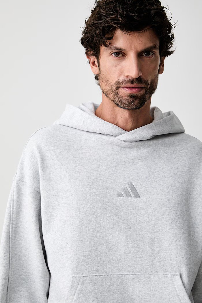 adidas суичър с качулка мъжки от памук Kit Pack сив KW2310