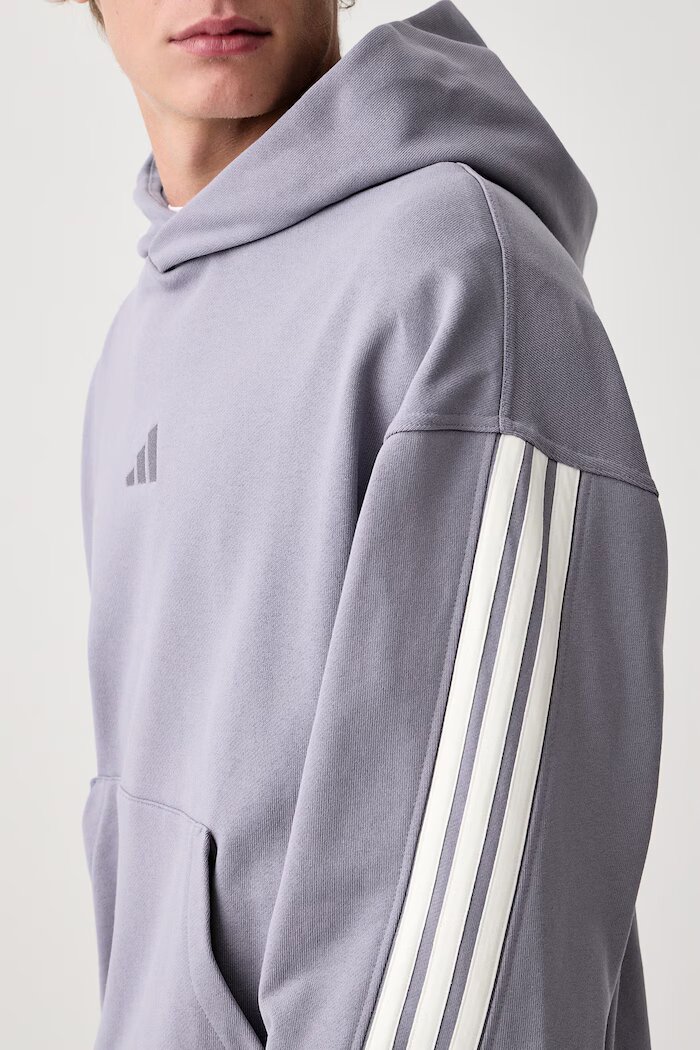 adidas суичър с качулка мъжки от памук виолетов KW2404
