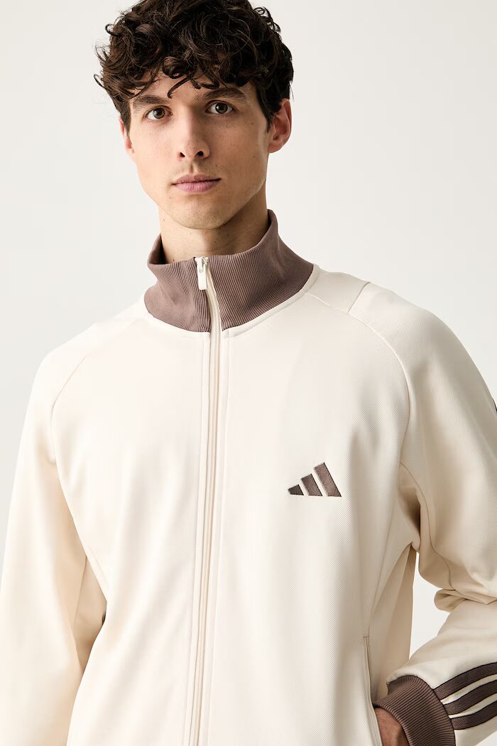 adidas суичър с цип дамски Stadium бежов KV8380