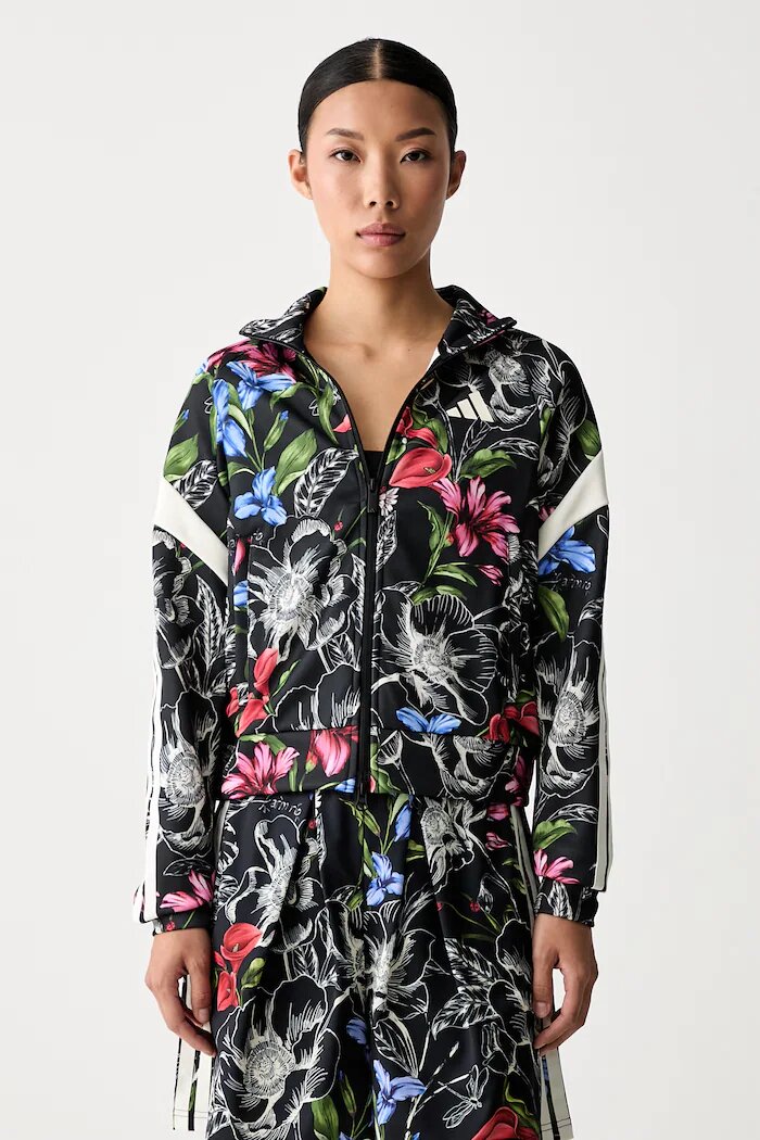adidas суичър с цип дамски x Farm Rio черен KX0042