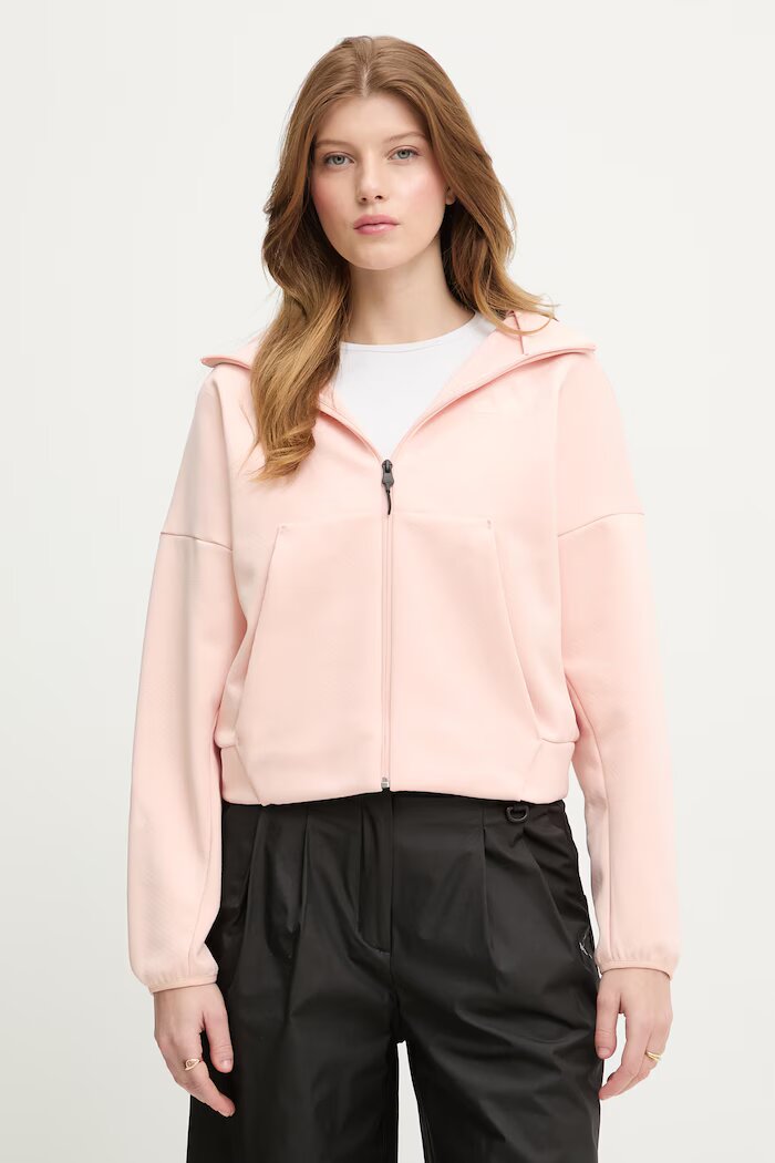 adidas суичър с цип и качулка дамски x Z.N.E оранжев KE4750