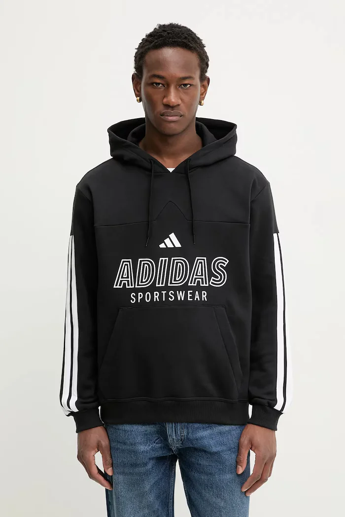 adidas Суичър Tiro мъжки в черно с качулка с принт JC9402