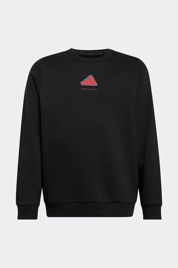 adidas суичър за деца с памук черен KX6156