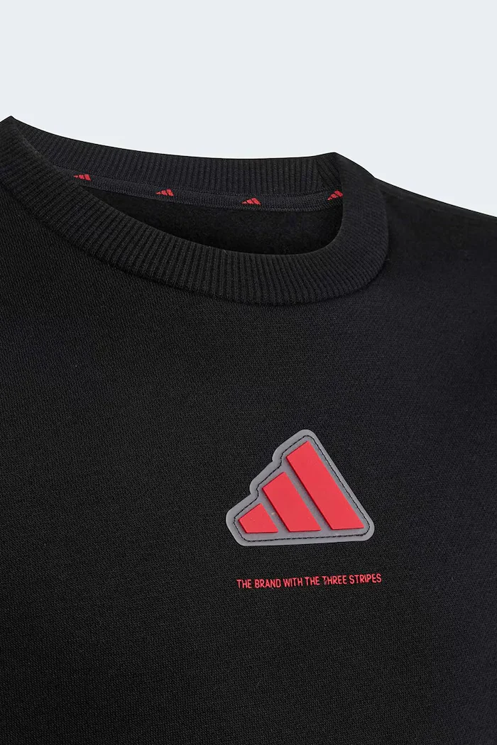 adidas суичър за деца с памук черен KX6156
