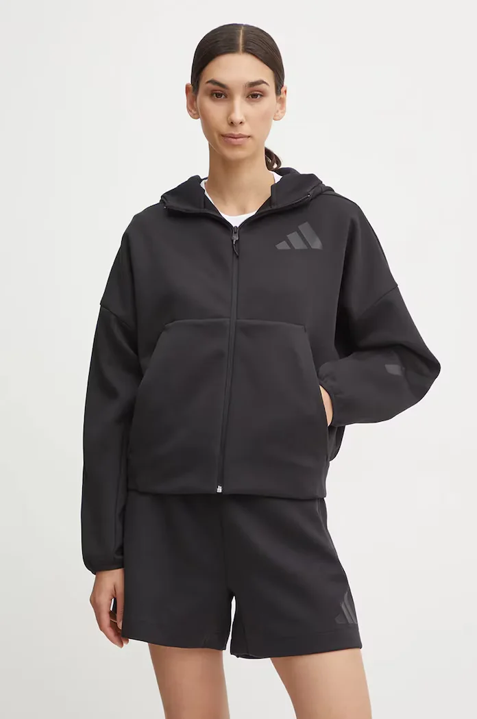 adidas Суичър ZNE в черно с качулка с изчистен дизайн JE7848