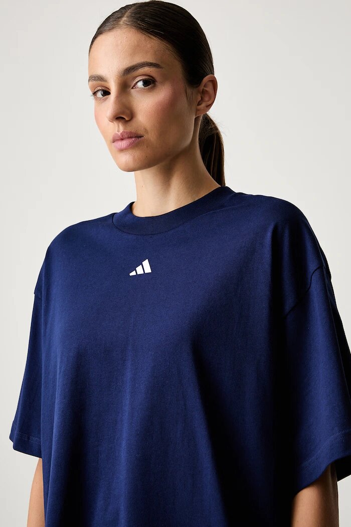 adidas тениска дамска от памук Essentials тъмносиня KY3136