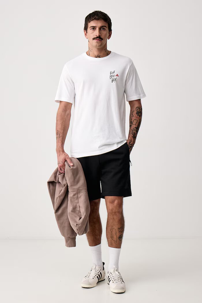 adidas тениска мъжка от памук Motorsport бяла KC7114