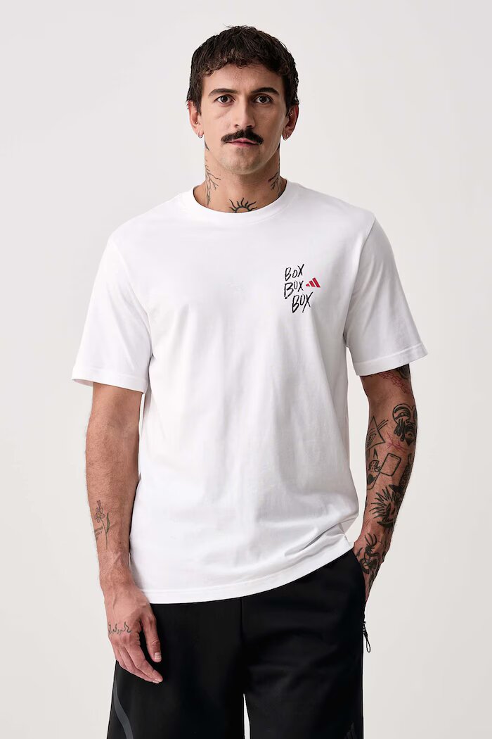 adidas тениска мъжка от памук Motorsport бяла KC7114