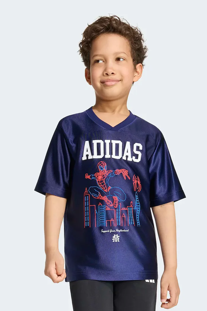 adidas тениска за деца MARVEL SPIDER-MAN тъмносиня KS3966