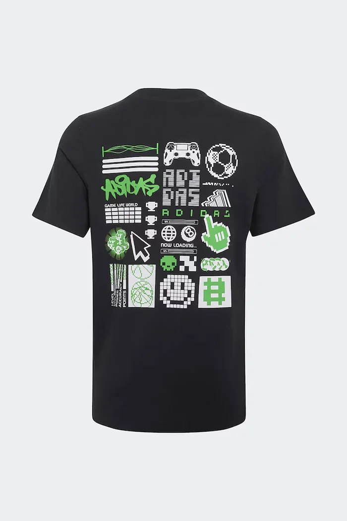 adidas тениска за деца от памук черна KE1609