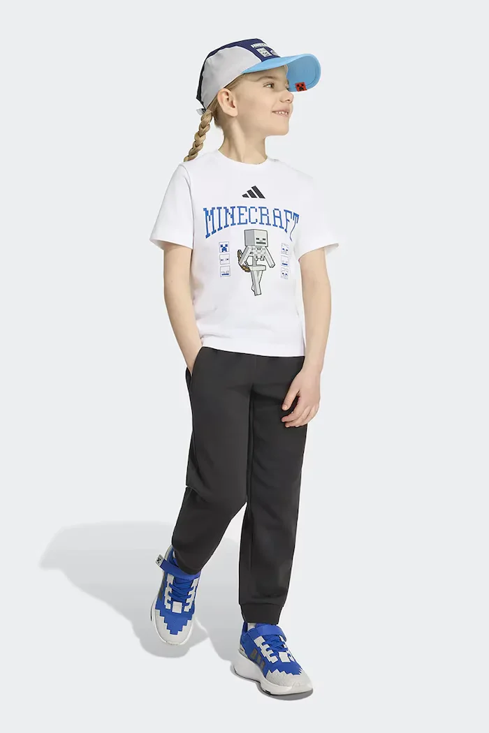 adidas тениска за деца от памук MINECRAFT бяла KH3196