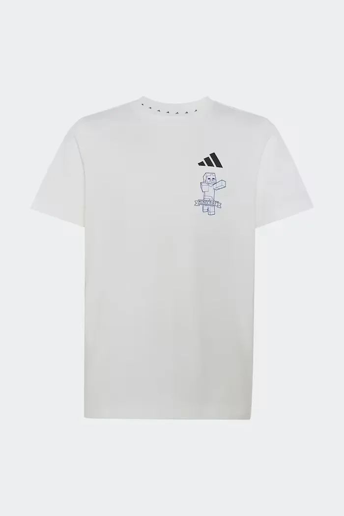 adidas тениска за деца от памук MINECRAFT бяла KH3205
