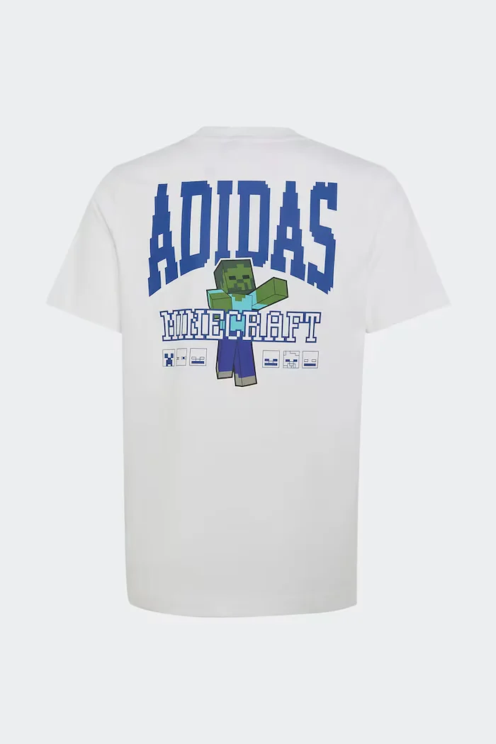 adidas тениска за деца от памук MINECRAFT бяла KH3205