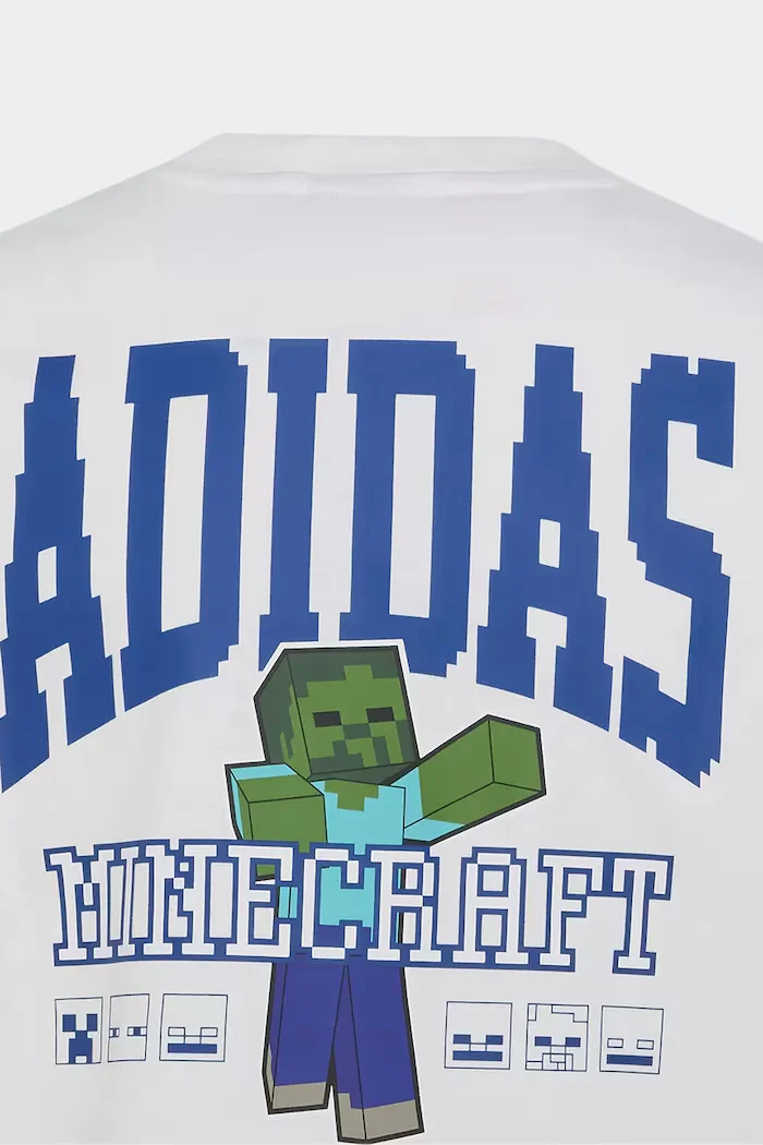 adidas тениска за деца от памук MINECRAFT бяла KH3205