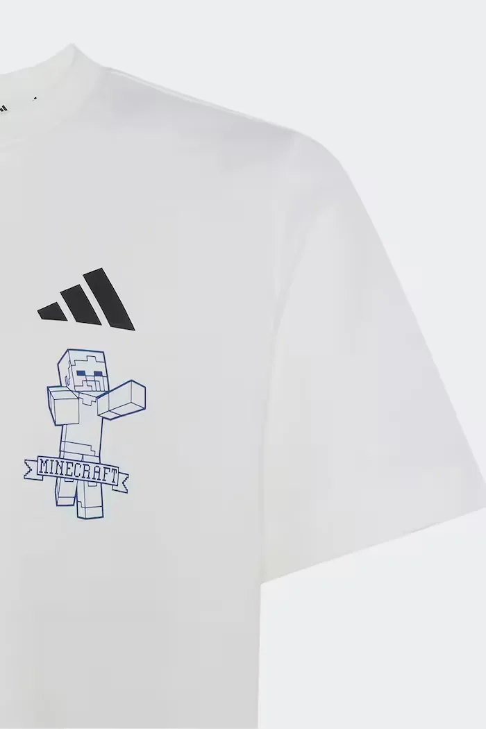 adidas тениска за деца от памук MINECRAFT бяла KH3205