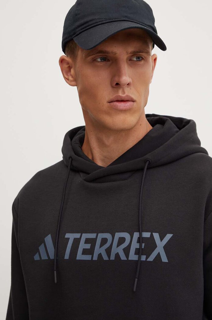 adidas TERREX Спортен суичър Multi в черно с качулка принт IZ3305