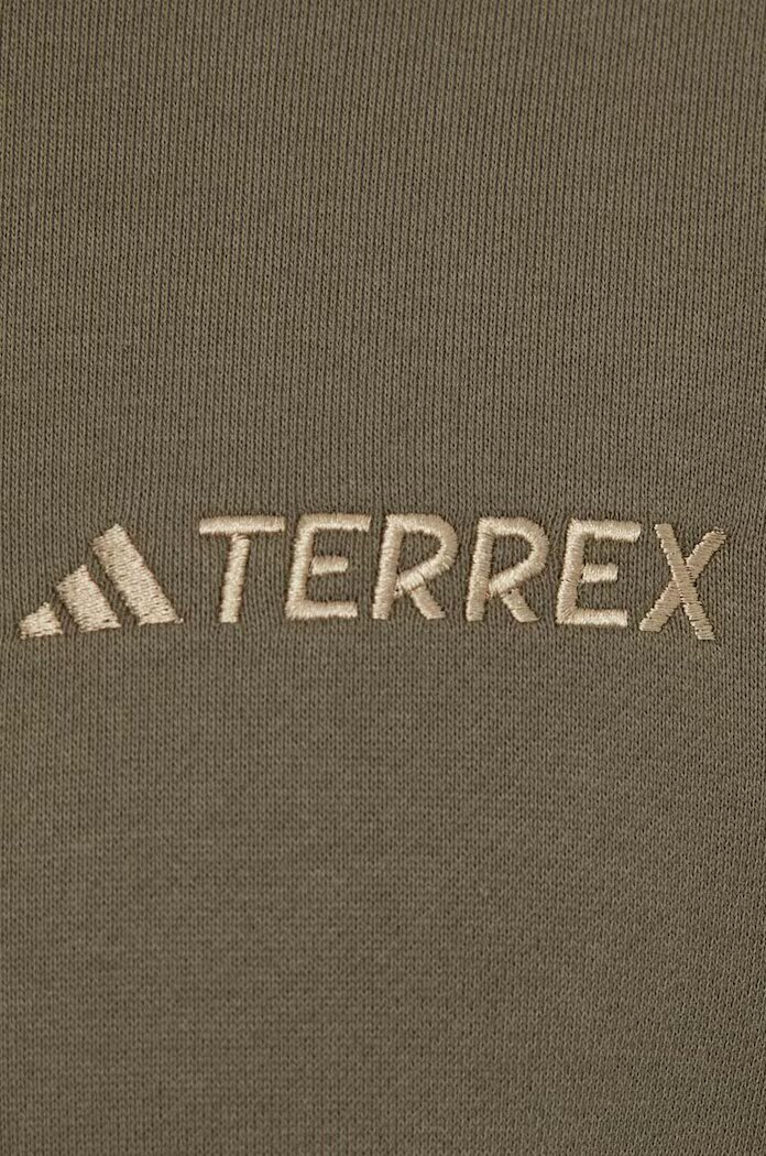adidas TERREX Спортен суичър в зелено с качулка с изчистен дизайн IN4716