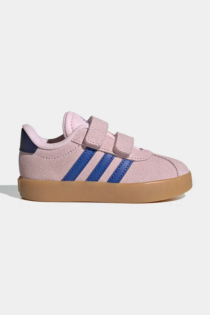 adidas VL COURT 3.0 маратонки за деца от велур розови KI6496