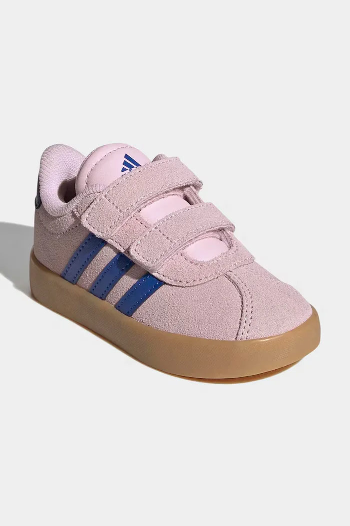 adidas VL COURT 3.0 маратонки за деца от велур розови KI6496
