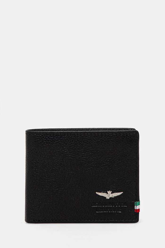 Aeronautica Militare Кожен портфейл мъжки в черно AM101