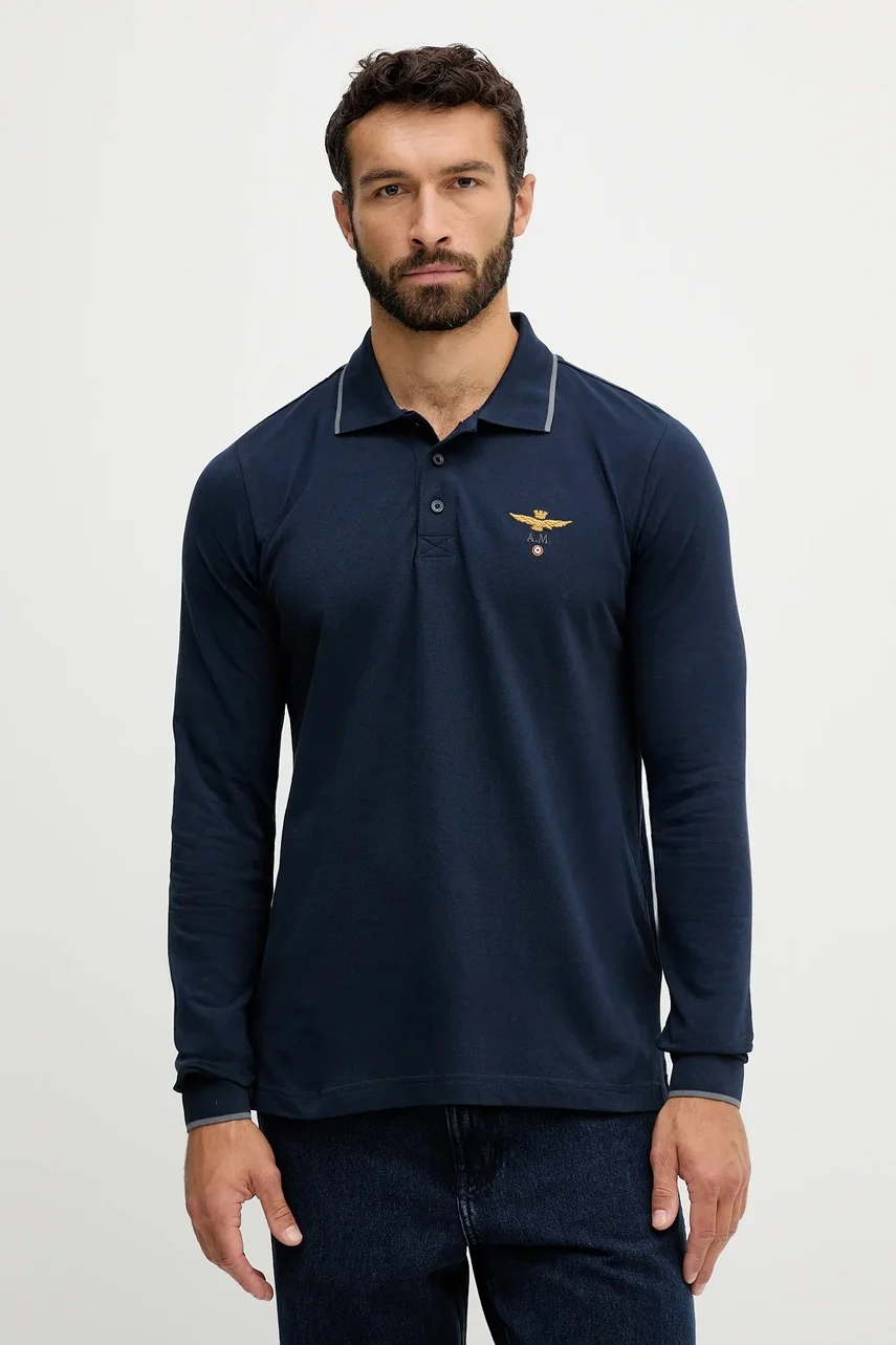 Aeronautica Militare Памучна блуза с дълги ръкави