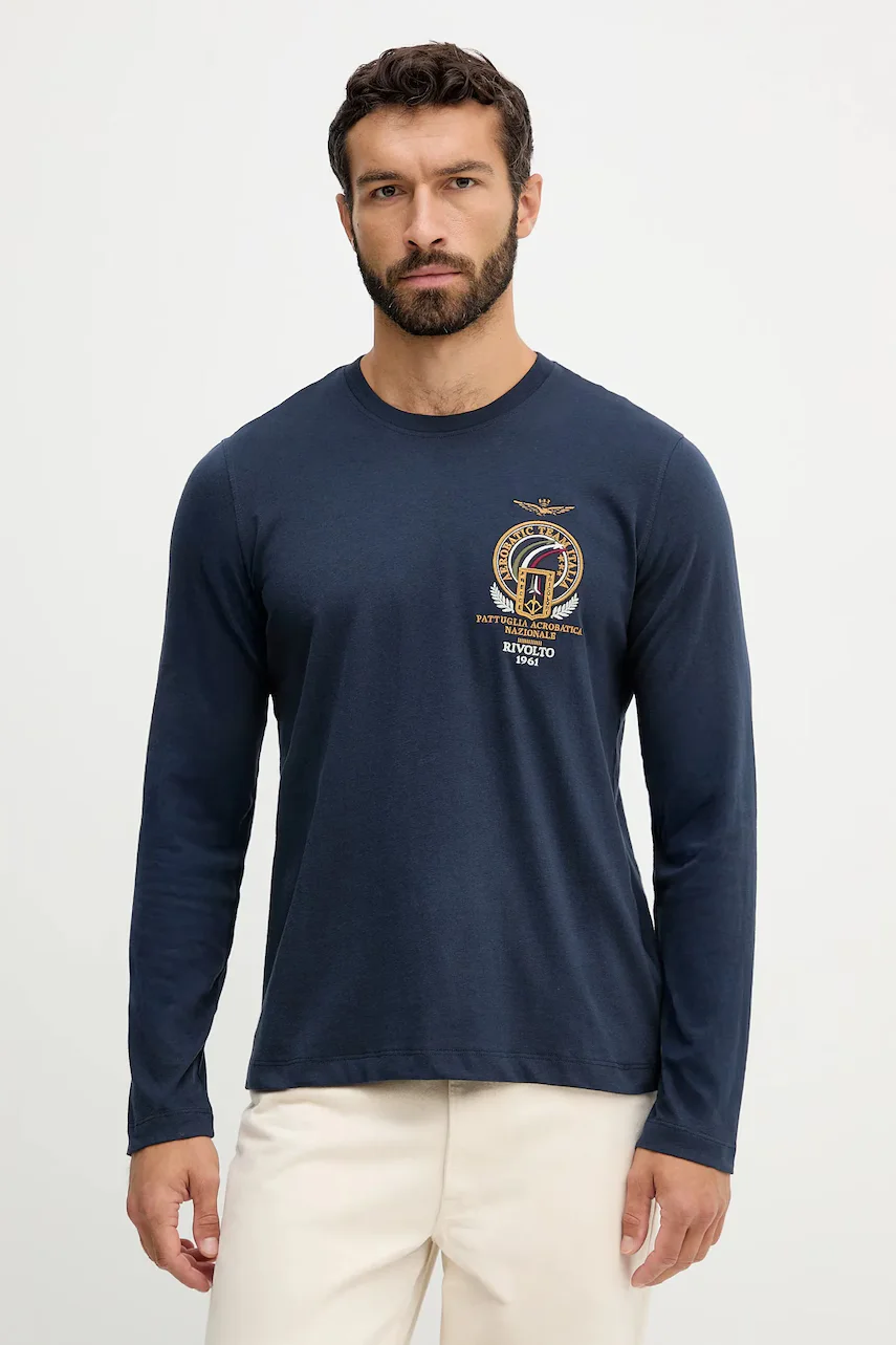 Aeronautica Militare Памучна блуза с дълги ръкави