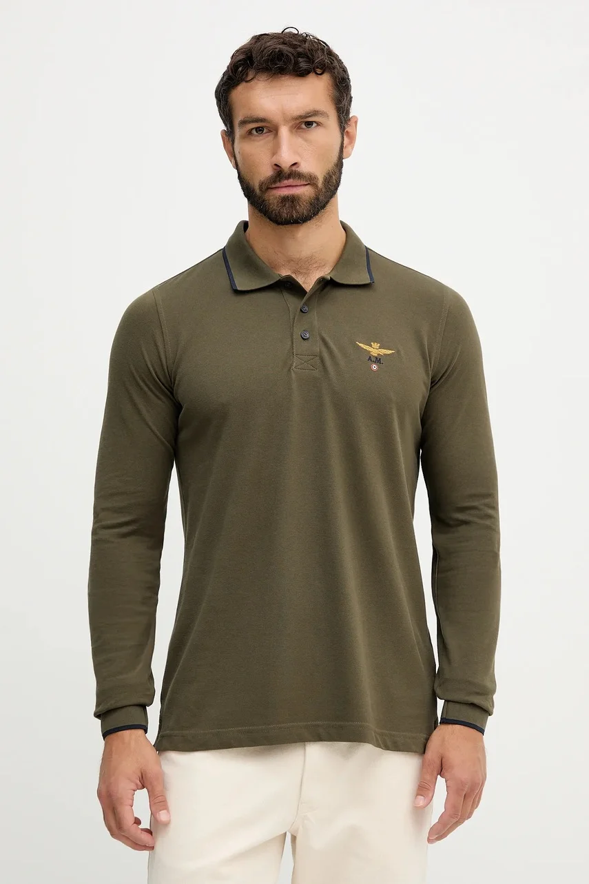 Aeronautica Militare Памучна блуза с дълги ръкави