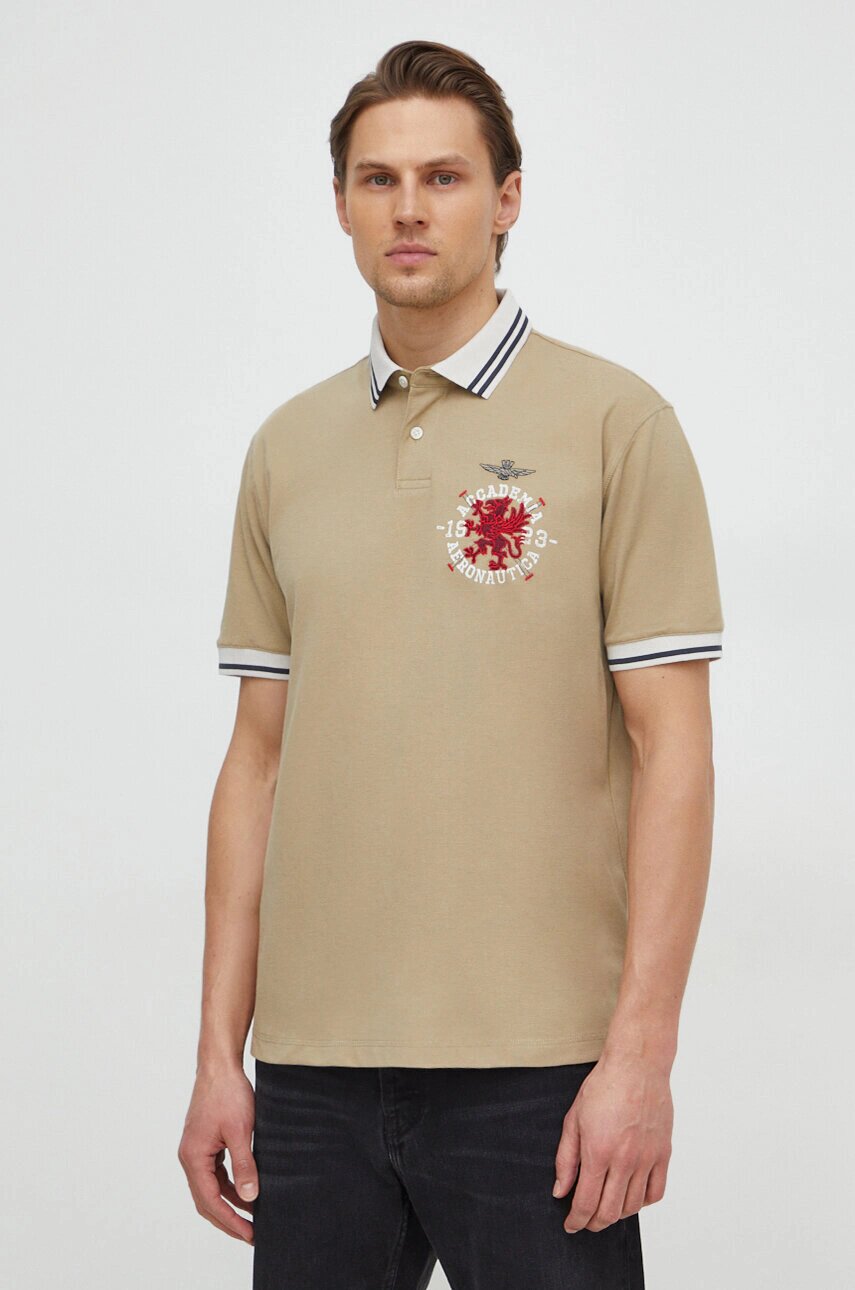 Aeronautica Militare Памучна тениска с яка