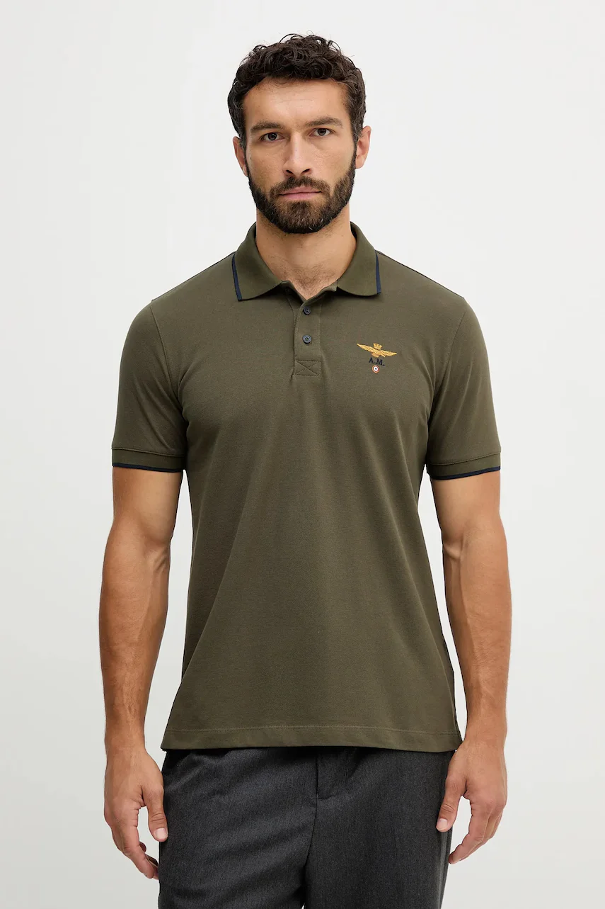 Aeronautica Militare Памучна тениска с яка