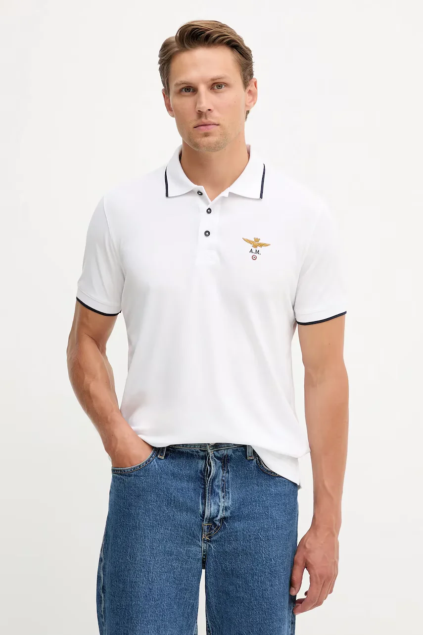Aeronautica Militare Памучна тениска с яка