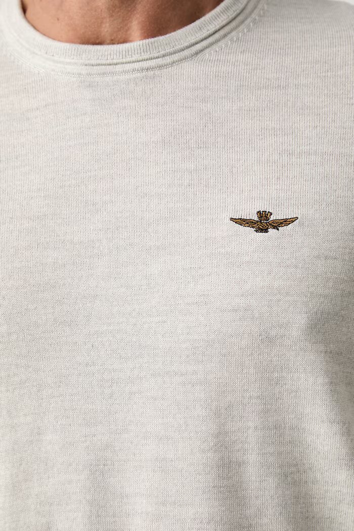 Aeronautica Militare пуловер мъжки от вълна сив MA1641UL00415