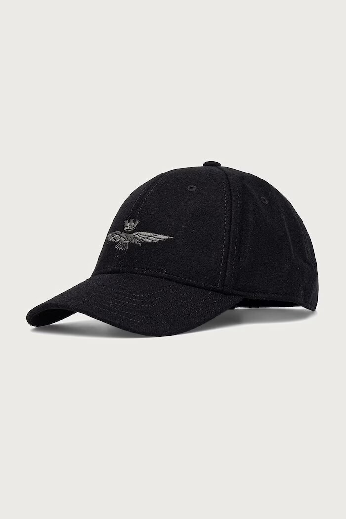 Aeronautica Militare шапка с козирка мъжка с вълна черна HA1085UCT02333