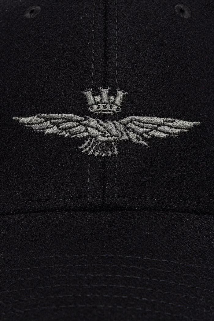 Aeronautica Militare шапка с козирка мъжка с вълна черна HA1085UCT02333
