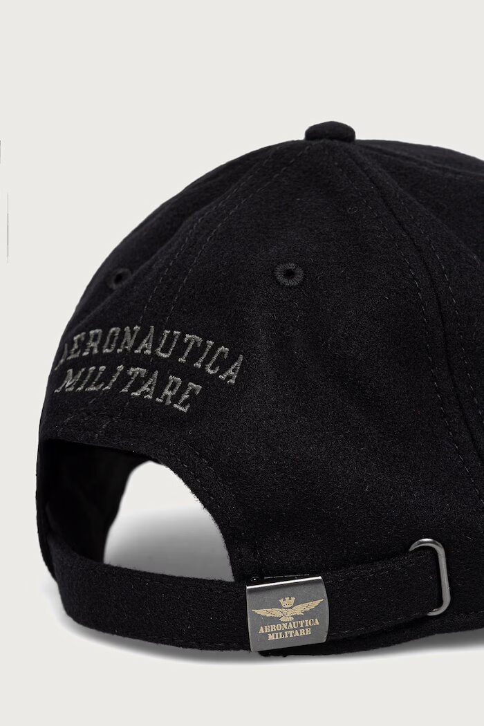 Aeronautica Militare шапка с козирка мъжка с вълна черна HA1085UCT02333