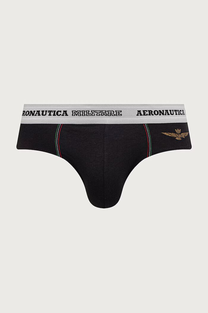 Aeronautica Militare слипове мъжки от памук с еластан 2 броя черни AM1USL002