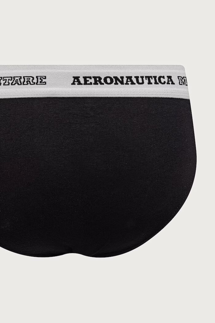 Aeronautica Militare слипове мъжки от памук с еластан 2 броя черни AM1USL002