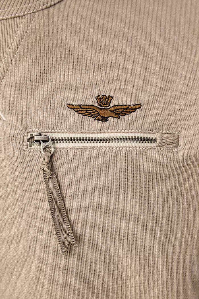 Aeronautica Militare суичър мъжки от памук бежов FE2103UF00679